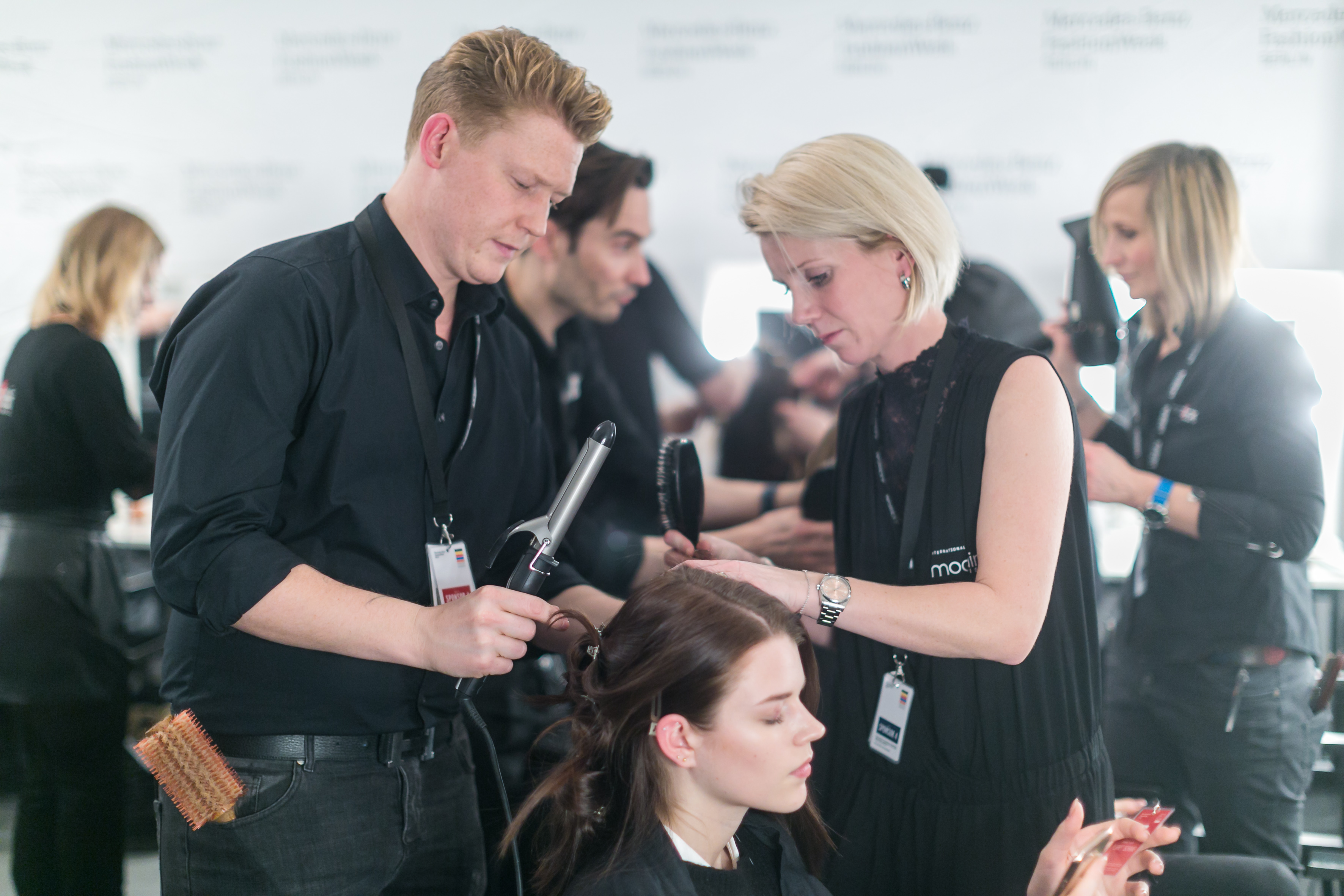 Thomas Rafalzyk & Andreas Reetz auf der Fashion Week in Berlin für Perret Schaad (© Copyright: 2017 L'Oréal Professionnel)